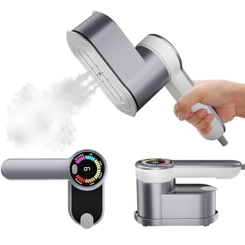 Handheld Steamer for Clothes - 6 Automatic Temperature Control,Travel Steamer for Clothes Portable Mini,Portable Steamer Travel Iron Home Essentials,Equipped with digital display screen (110v)