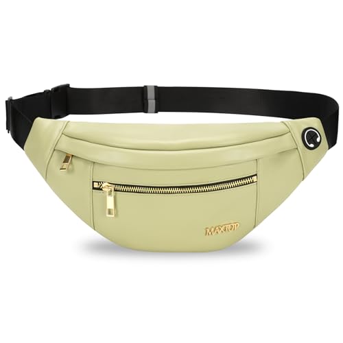 MAXTOP Large Crossbody Fanny Pack with 4-Zipper Pockets,Gifts for Enjoy Sports Festival Workout Traveling Running Casual Hands-Free Wallets Waist Pack Phone Bag Carrying All Phones