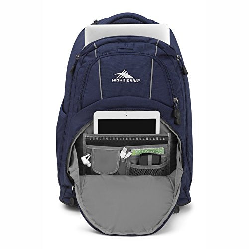 High Sierra Freewheel Wheeled Laptop Backpack True Navy 205 x 135 x 8Inch