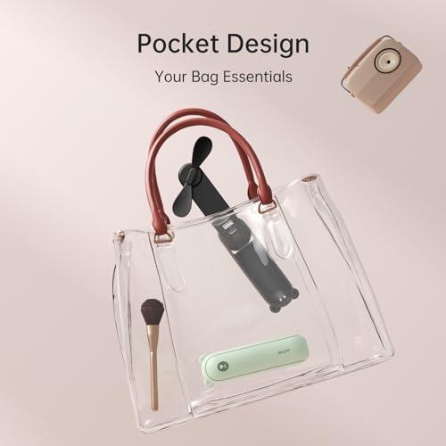 JISULIFE Handheld Mini Fan, 3 IN 1 USB Rechargeable Portable Fan [12-19 Working Hours] with Power Bank, Flashlight, Pocket Design for Travel/Summer/Concerts/Lash, Gifts for Women (Black)