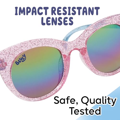 Bluey Toddler Sunglasses - Arkaid Bluey Cateye with Comfortable UV-Protective Bluey Sunglasses Toddler Size w/t Soft Case