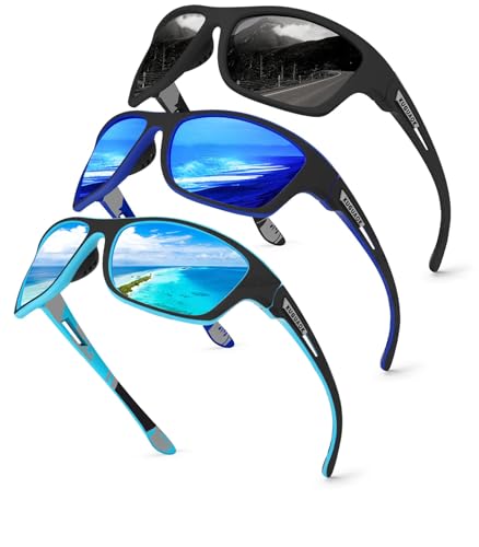 KUGUAOK Polarized Sports Sunglasses for Men Driving Cycling Fishing Sun Glasses 100% UV Protection Goggles