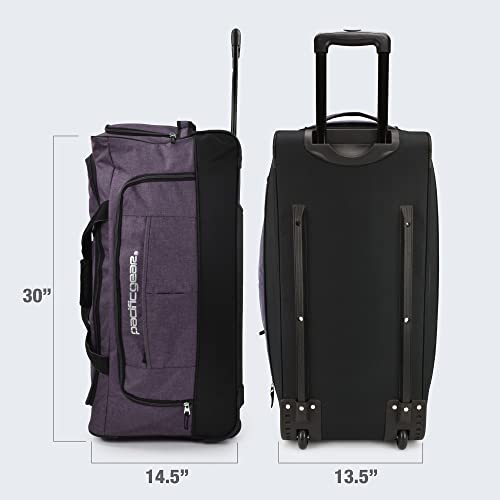 Pacific Gear Rolling Duffel Wheels, 30-inch Luggage, Hockey Bag, Heavy Duty