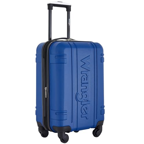 Wrangler Astral Hardside Luggage, Classic Blue, 20-Inch Carry-On