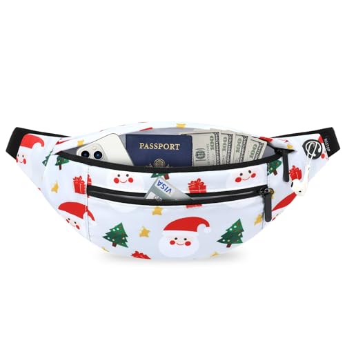 MAXTOP Large Crossbody Fanny Pack with 4-Zipper Pockets,Gifts for Enjoy Sports Festival Workout Traveling Running Casual Hands-Free Wallets Waist Pack Phone Bag Carrying All Phones