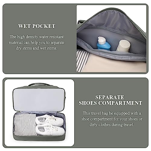 Weekender Bags for Women,Personal Item Travel Bag with Shoes Compartment,Overnight Travel Duffel Bag with Toiletry Bag
