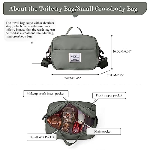Weekender Bags for Women,Personal Item Travel Bag with Shoes Compartment,Overnight Travel Duffel Bag with Toiletry Bag