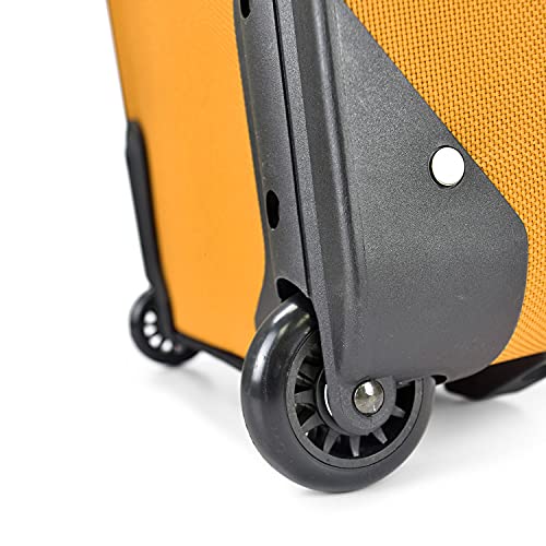 U.S. Traveler Lightweight Rolling 20" Carry On Luggage Softside Suitcase, Orange, 2 Wheel-1 Piece