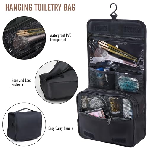 Veken 8 Set Packing Cubes for Travel Essentials, Suitcase Organizer Bags Set for Luggage, Road Trip Travel Accessories in 4 Sizes (Extra Large, Large, Medium, Small), Black