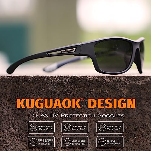 KUGUAOK Polarized Sports Sunglasses for Men Driving Cycling Fishing Sun Glasses 100% UV Protection Goggles