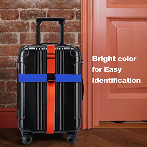 Luggage Straps for Suitcases TSA Approved Travel Belt 4 Pack by Chelmon (Mixed Colors)