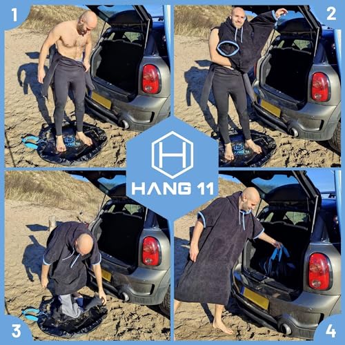 Hang 11 Surf Poncho - Surf Changing Poncho with Hood & Front Pocket