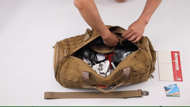 QT&QY 40L Military Tactical Duffle Bag For Men Sport Gym Fitness Tote Travel Training Workout With Shoe Compartment Basketball Football Weekender