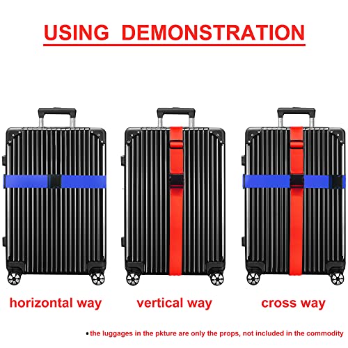 Luggage Straps for Suitcases TSA Approved Travel Belt 4 Pack by Chelmon (Mixed Colors)