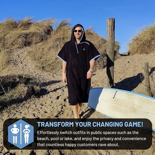 Hang 11 Surf Poncho - Surf Changing Poncho with Hood & Front Pocket