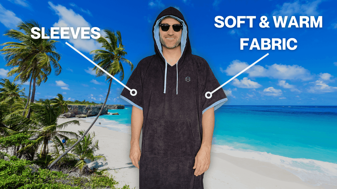 Hang 11 Surf Poncho - Surf Changing Poncho with Hood & Front Pocket
