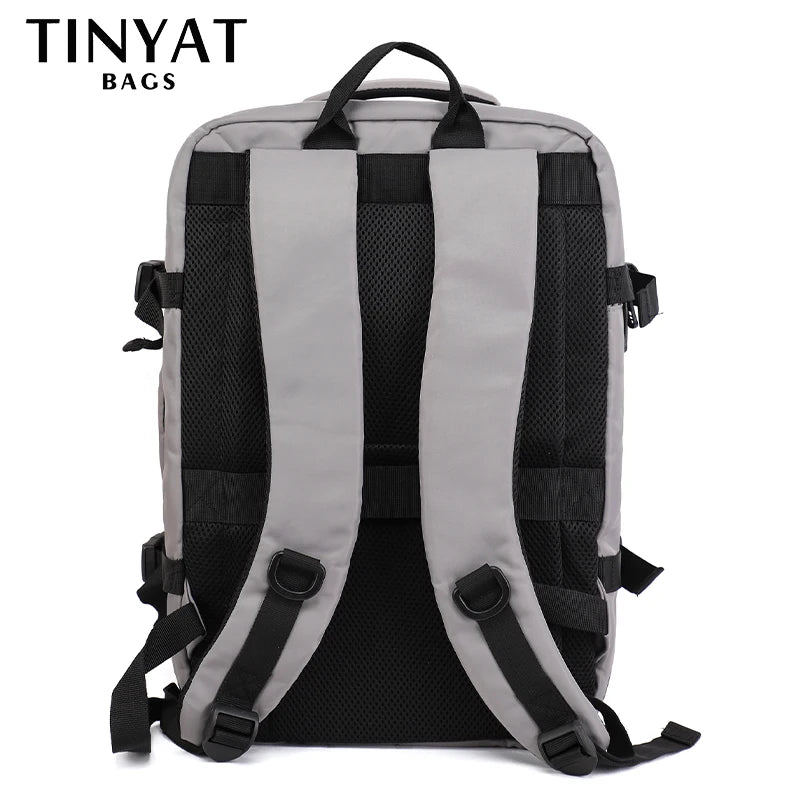 TINYAT Travel Backpack for Women Men, Carry On Backpack,TSA Laptop Backpack Flight Approved, College Nurse Bag Casual Daypack