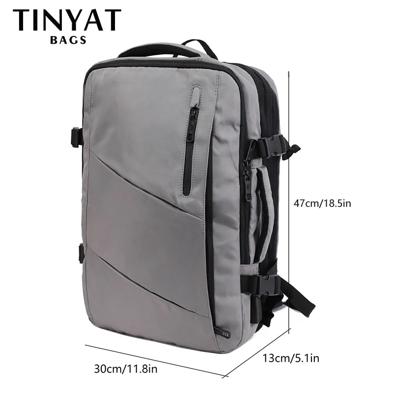 TINYAT Travel Backpack for Women Men, Carry On Backpack,TSA Laptop Backpack Flight Approved, College Nurse Bag Casual Daypack