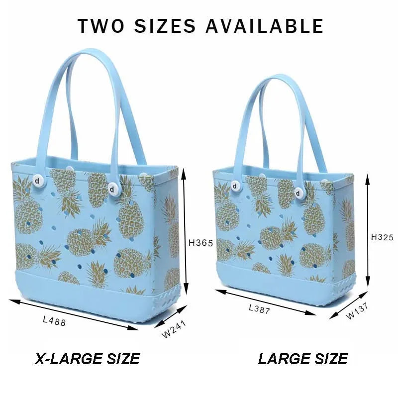 XL Extra Large Bogg Bags EVA Waterproof Women Shoulder Handbag Beach Basket Shopping Bogg Beach Bags L/XL Rubber Picnic Tote Bag