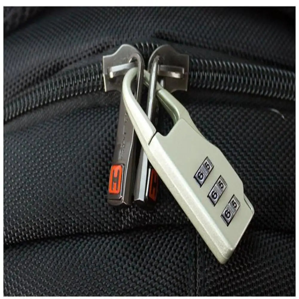 Mini Travel Padlock Aluminum Alloy Luggage Locks Resettable 3 Combination Digit Code Number Combination Suitcase Password Lock