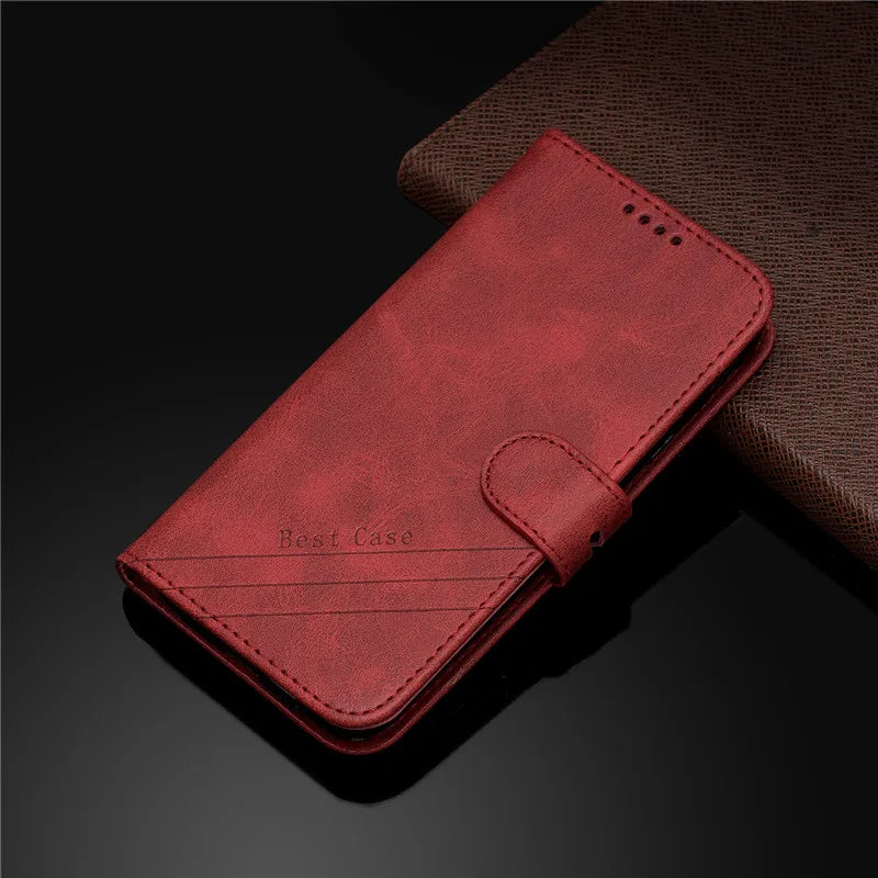 Leather Flip X Cover 4 Case on For Samsung Galaxy XCover 4 4S G390F G398F XCover4 XCover4S Magnetic Stand Wallet Phone Cover