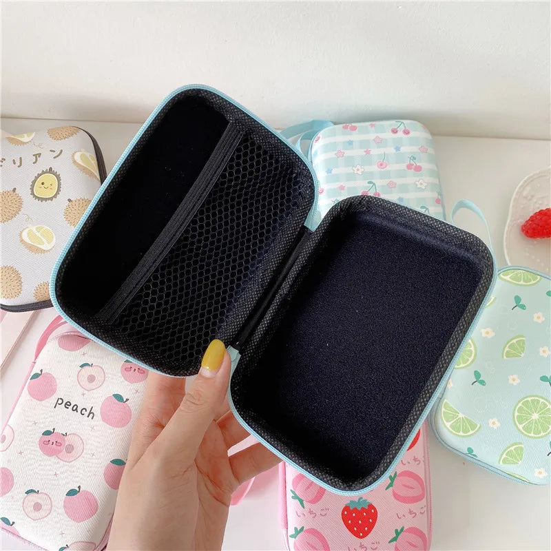 Fashion Leopard Earphone Storage Bag Case For Earphone Headphone Accessories For Airpods Key Coin Travel SD Card USB Cable