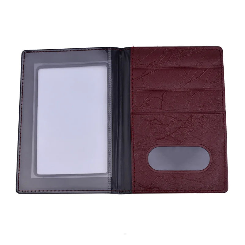 Women Slim PU Soft Leather Passport Cover Russian Travel Document Accessories Passport Holder Case With Credit Card Slot