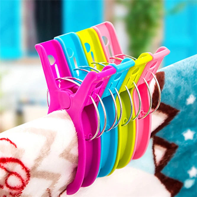 1x Plastic Clothes Pegs Beach Towel Clip Plastic Quilt Peg for Laundry Sunbed Lounger Clothespin Laundry Storage Tools