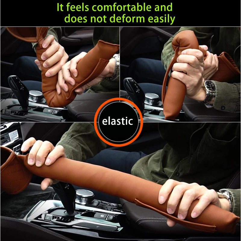 Leather Car Seat Gap Filler Pockets Multifuntion Auto Seats Leak Stop Pad Soft Padding Phone Cards Holder Storage Organizers