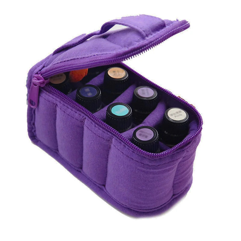 Mini 8-Grid Portable Essential Oils Storage Case Carry Case Esential Oil Roll On 5 ml Essential Oil Carrying Collecting Case