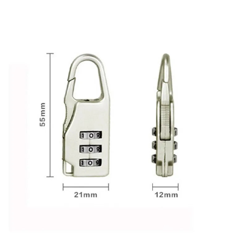 High Quality Small Chic Padlock Practical Suitcase Luggage Security Password Lock 3 Digit Combination Travel Accessories