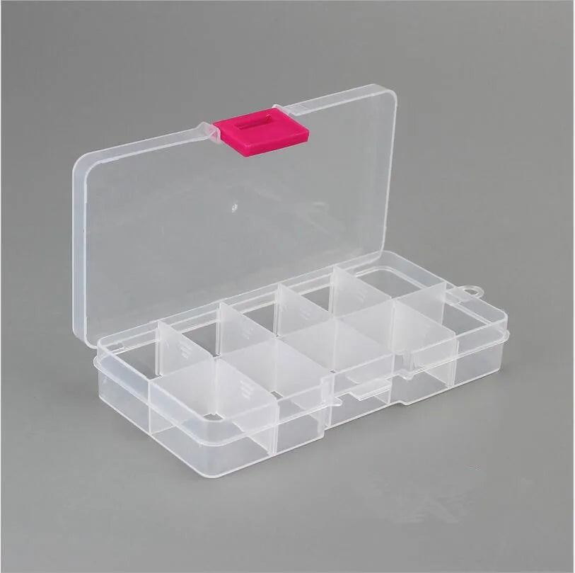 10 Slots ( Adjustable) Plastic Jewelry Box Storage Case Craft Jewelry Organizer Beads Diy Jewelry Making joyero organizador Z28