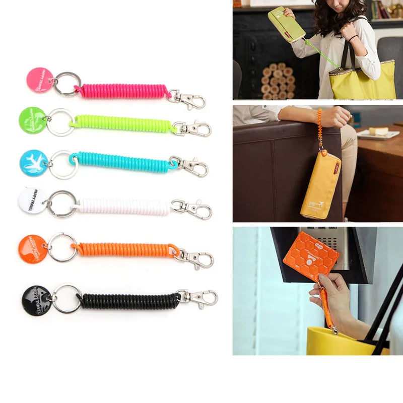 THINKTHENDO Hot Anti-lost Strap For Key Chain Phone Passport Pouch Wallet Purse Travel Accessory