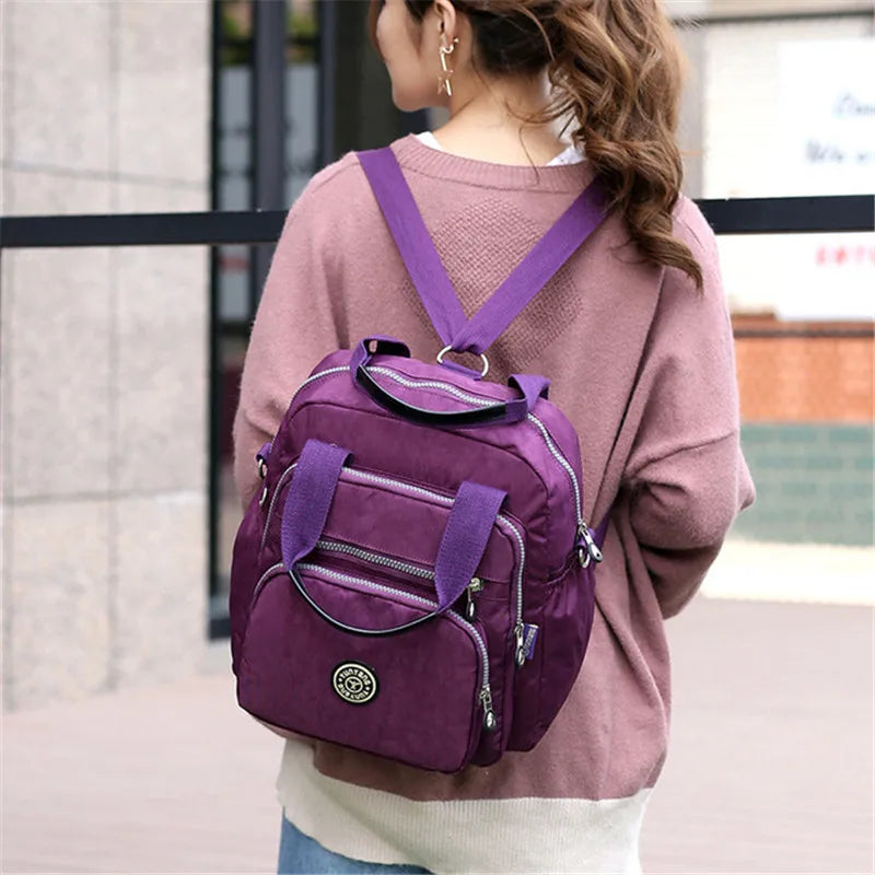 Fashion Women Waterproof Nylon Backpack Korean Style Designers Shoulder School Bag Leisure Rucksack For Girls Travel Mochilas