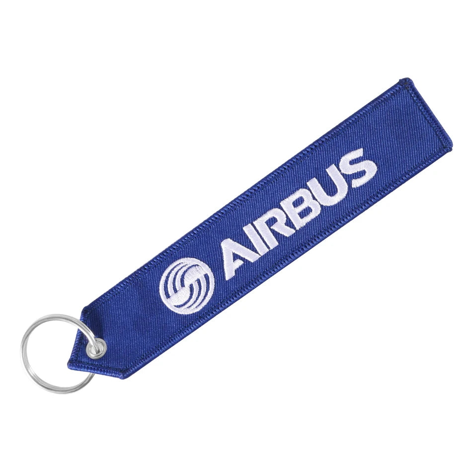 BOEING and AIRBUS Keychain llavero Aviation Gifts Auto Embroider Key Ring Aviation Gifts Key Ring Tag Fobs Customized Keychains