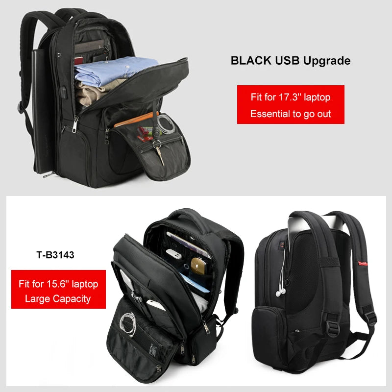 Men's Backpack 14 15.6 17.3inch Laptop Backpack Bag For Men Anti Theft School Backpack Male Travel Bag Mochila