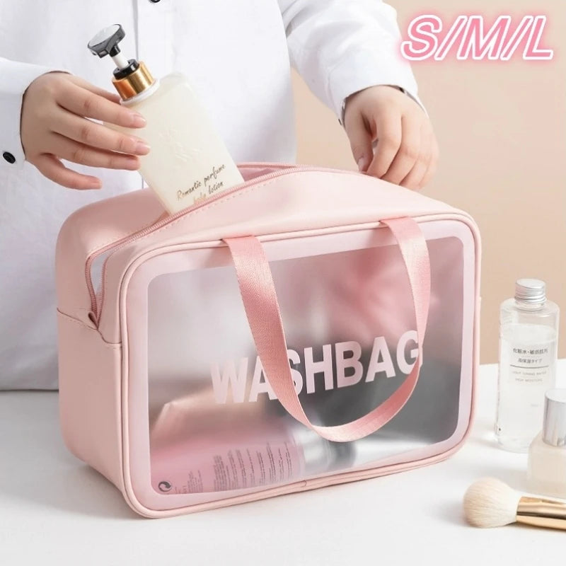 Storage Toiletry Organize Waterproof PVC Travel Cosmetic Portable Bag Transparent Zipper Makeup storage bag Case Female Wash Kit