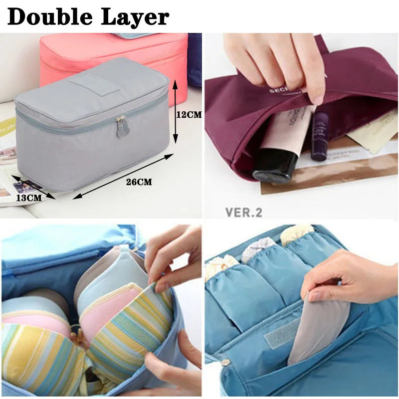 Daily Travel Storage Bag For Underwear Cosmetics Makeup Travel Organizer Bag Wardrobe Closet Clothe Pouch Socks Panties Bra Bags