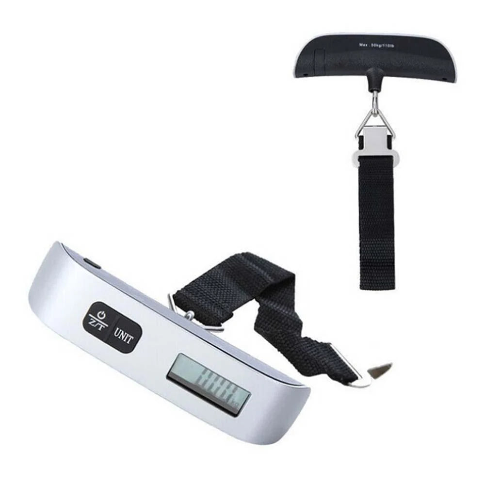 50kg/110lb Digital Electronic Luggage Scale Luggage Scales Portable Hanging Suitcase Scale Handled Travel Bag Weighting Balance