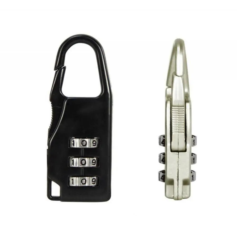 Mini Travel Padlock Aluminum Alloy Luggage Locks Resettable 3 Combination Digit Code Number Combination Suitcase Password Lock