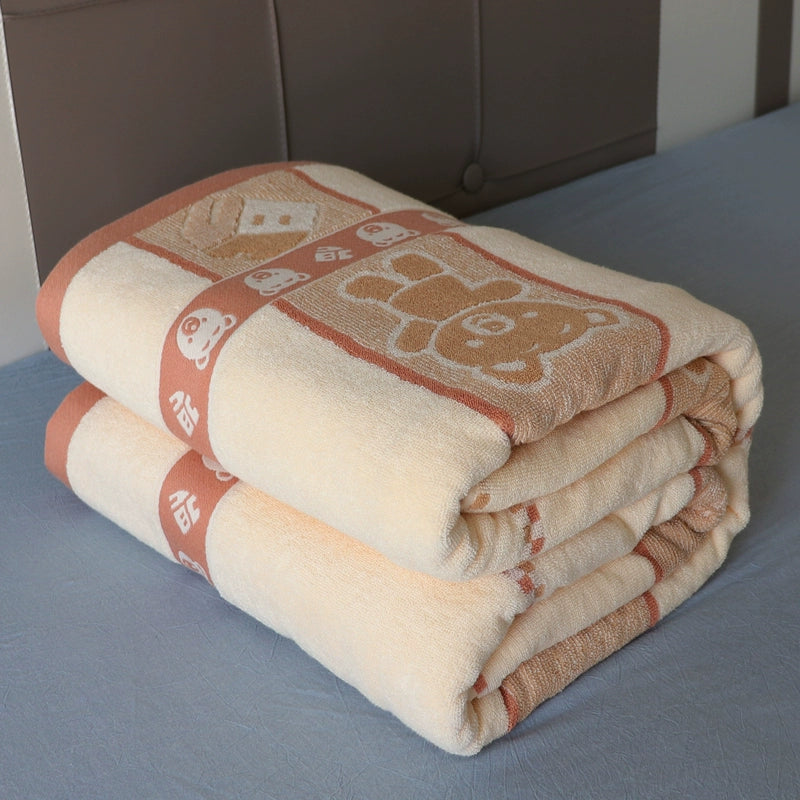 Double Old-Fashioned Cotton Thickened Chenille Summer Towel Blanket