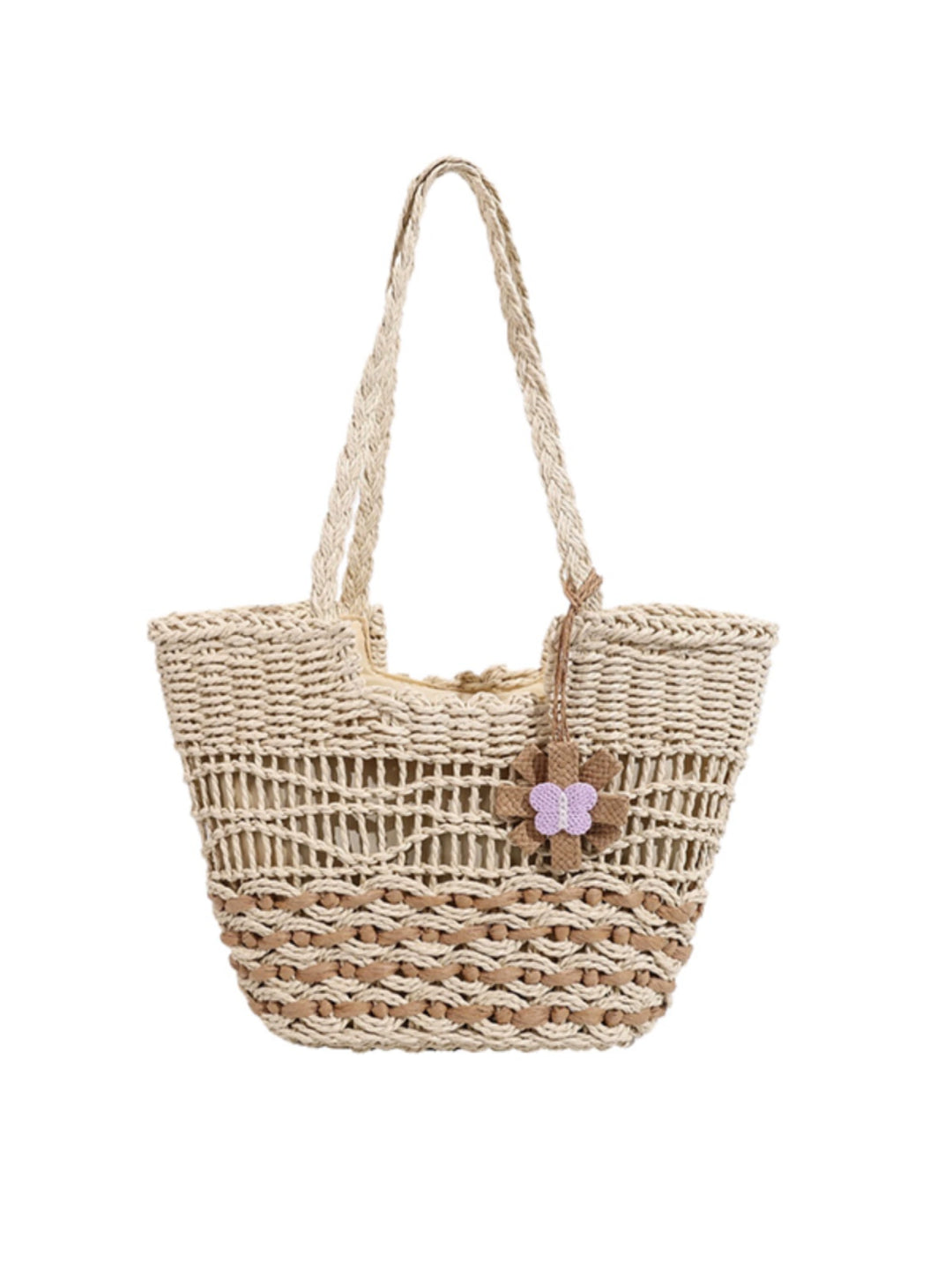 Bag Women's Seaside Holiday Satchel Shoulder Straw-Weaved Bag