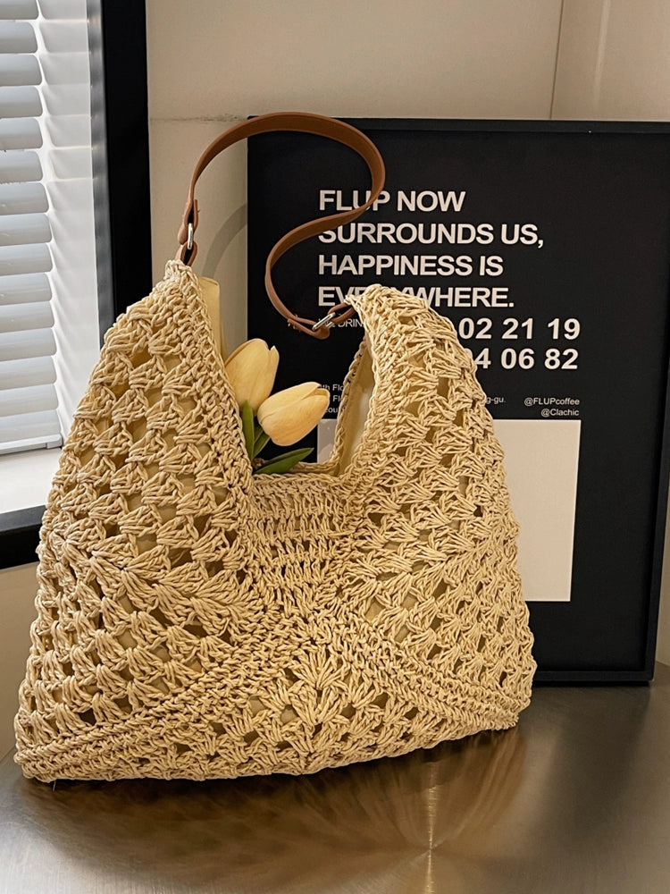 Bag Women's Seaside Travel Outfit Shoulder Straw-Weaved Bag