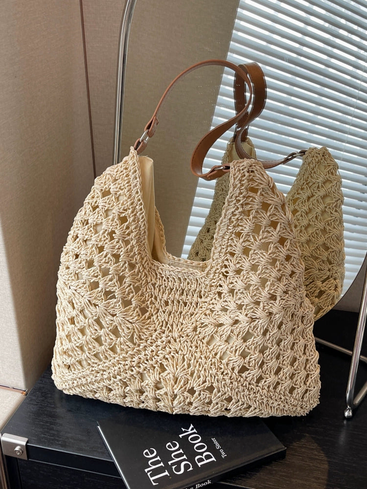 Bag Women's Seaside Travel Outfit Shoulder Straw-Weaved Bag