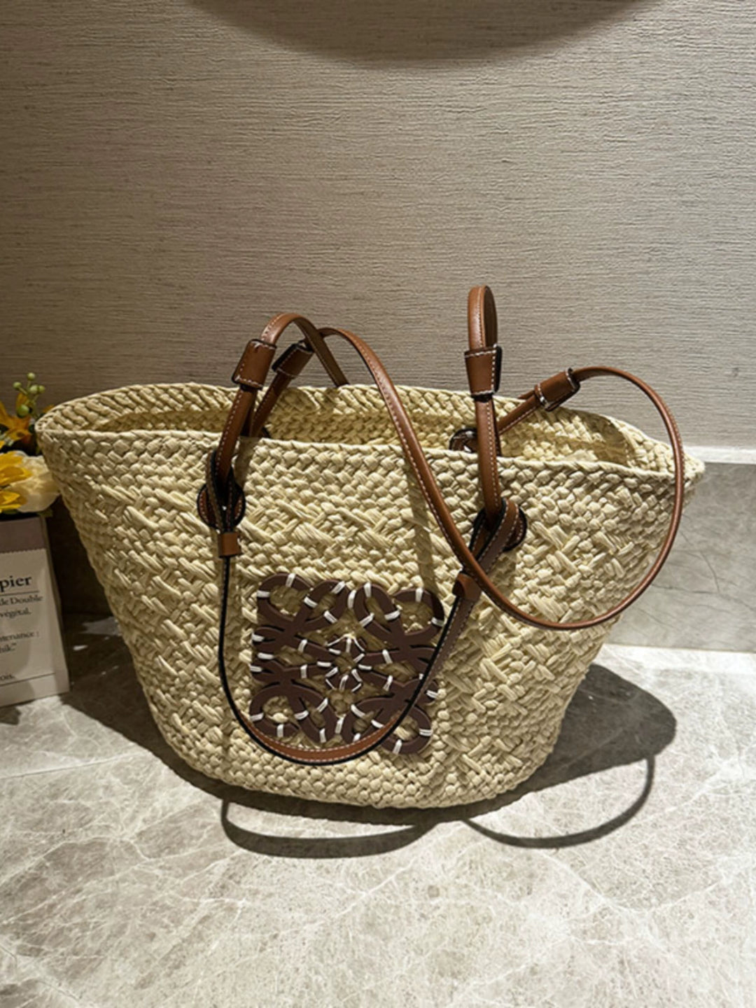 Bag Women's French Pastoral Style Handmade Straw Woven Bag