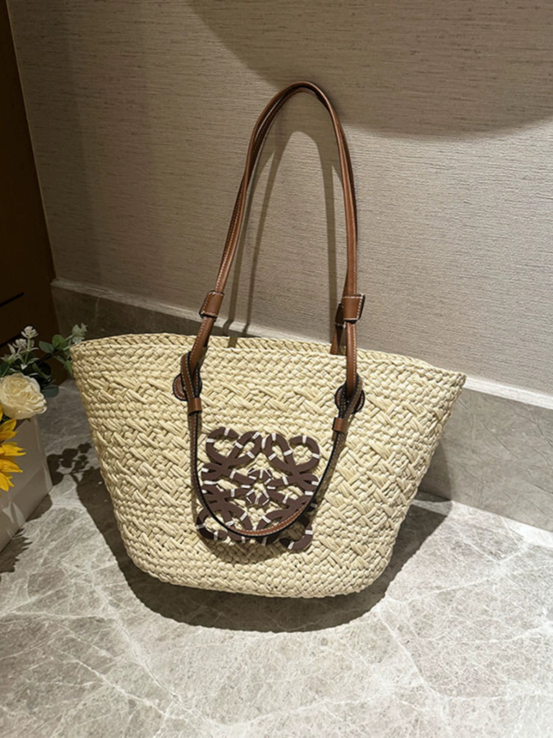 Bag Women's French Pastoral Style Handmade Straw Woven Bag