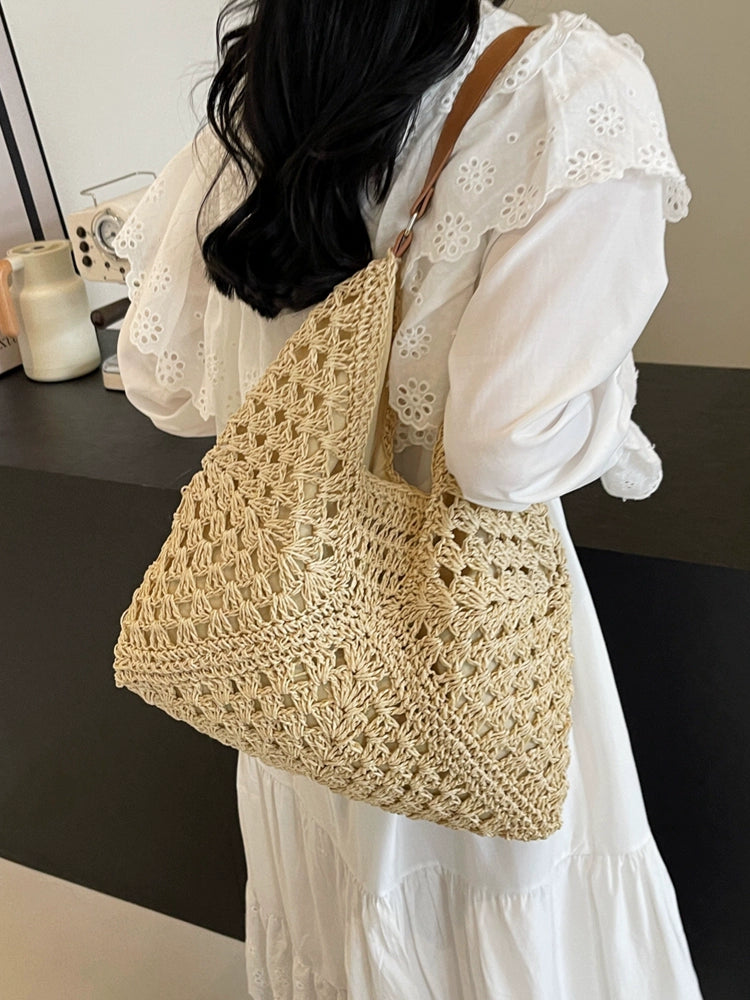 Bag Women's Seaside Travel Outfit Shoulder Straw-Weaved Bag