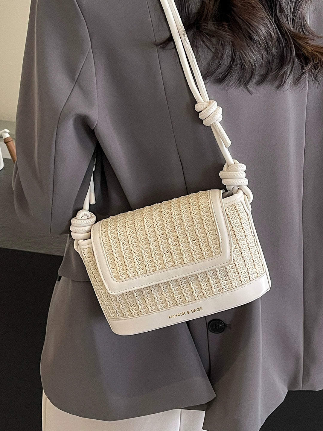 Bag Female Summer Patchwork Seaside Holiday Straw Woven Bag