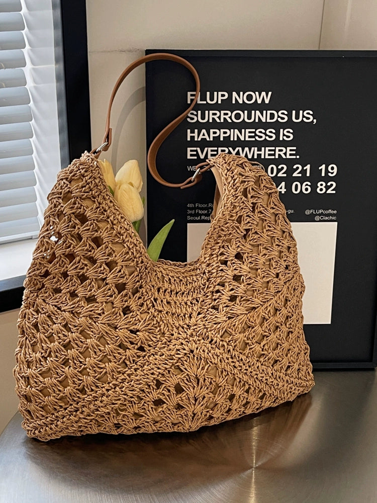 Bag Women's Seaside Travel Outfit Shoulder Straw-Weaved Bag