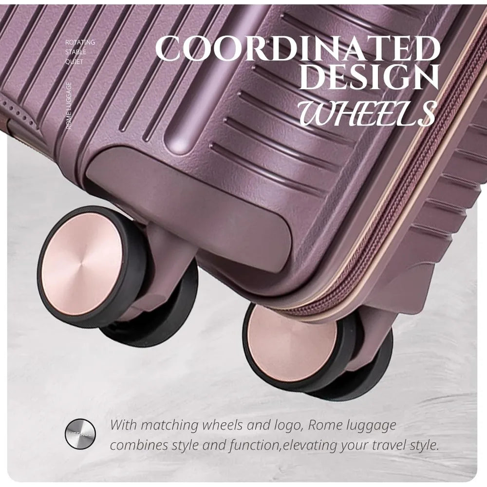 Medium Luggage With Spinner Wheels, Expandable Hardshell Spinner Suitcase for Travel, TSA Approved (28-Inch, Purple